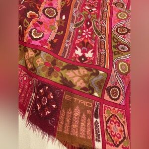 Etro | Floral Wool and Silk Scarf
